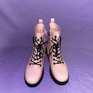 Bubblegum Pink Combat Boots